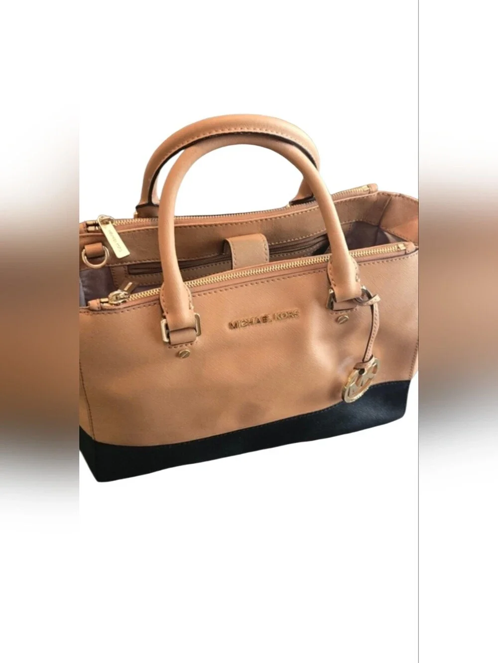 Michael Kors Tan and Black Women's Bag